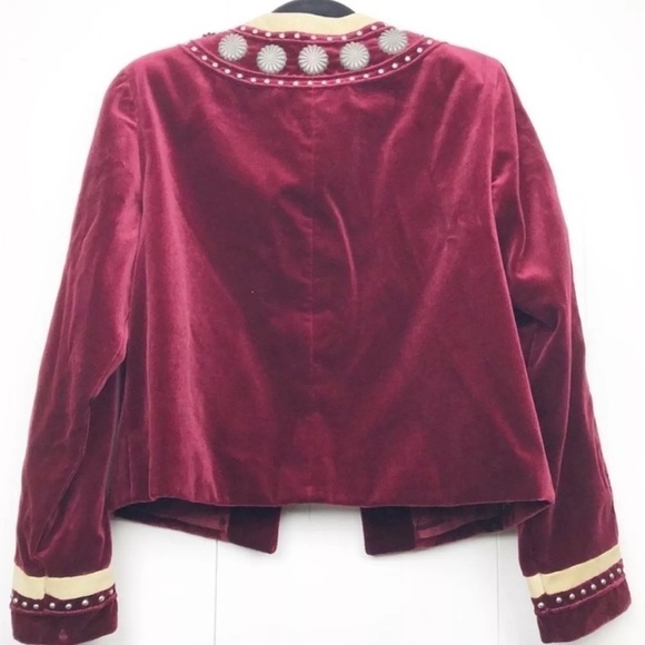 Double D Ranch Velvet Concho Beaded Womens Western Bolero - Picture 3 of 9